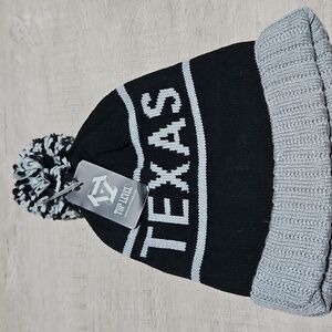Mens 🎁 Black and Gray Texas Beanie